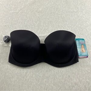 Vanity Fair Women’s Strapless Bra Size:38 DD Lightly Lined Underwire Color:Black